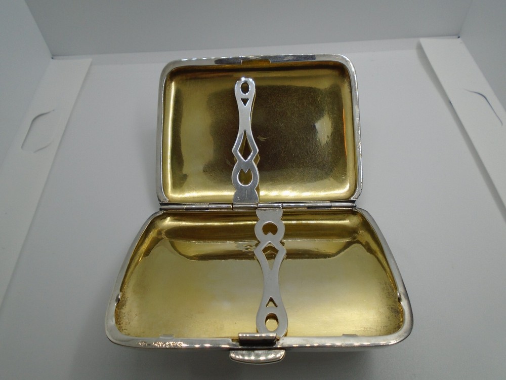 ANTIQUE STERLING SILVER CARD CASE.