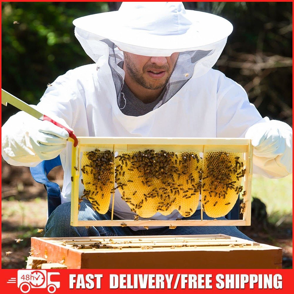 Beekeeping Jacket Veil Bee Keeping Suit Hat Pull Over Smock Protective Equipment