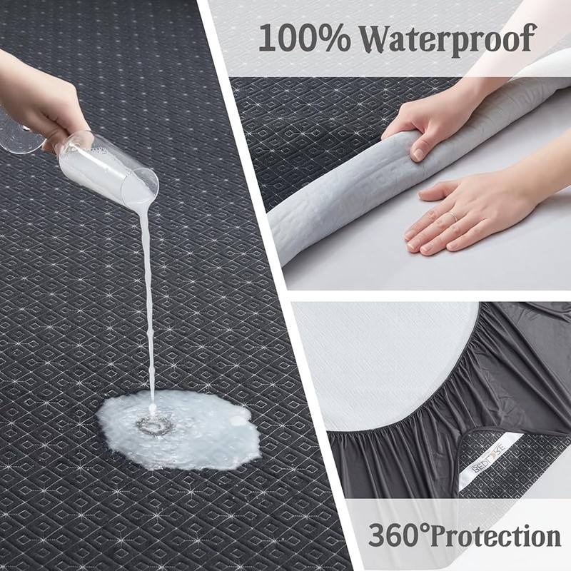Waterproof Mattress Protector Queen Noiseless Deep Pocket Microfiber Washable US