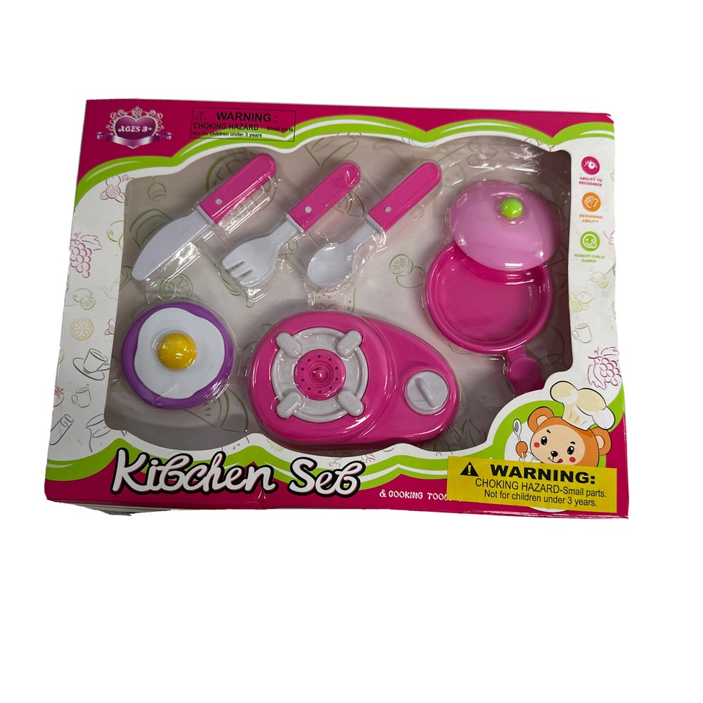 Kitchen Toy tool set kids Ags 3+ Tiny kitchen make beleive accessories Pan egg b