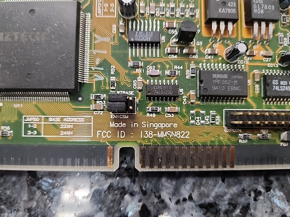 Aztech Sound Card 138-MMSN813 Retro Computing Audio