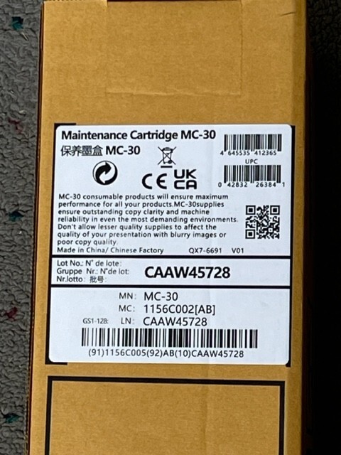 Canon Maintenance Cartridge MC-30