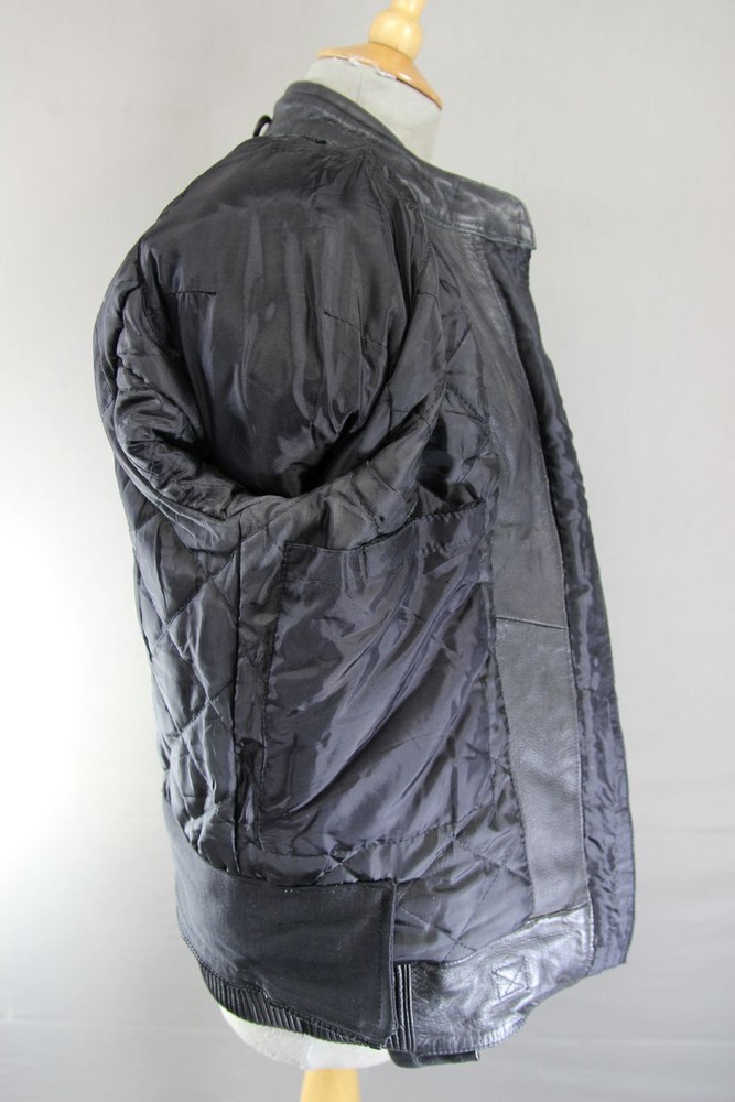 RAYVEN CLASSIC BLACK LEATHER BIKER JACKET: SIZE 10