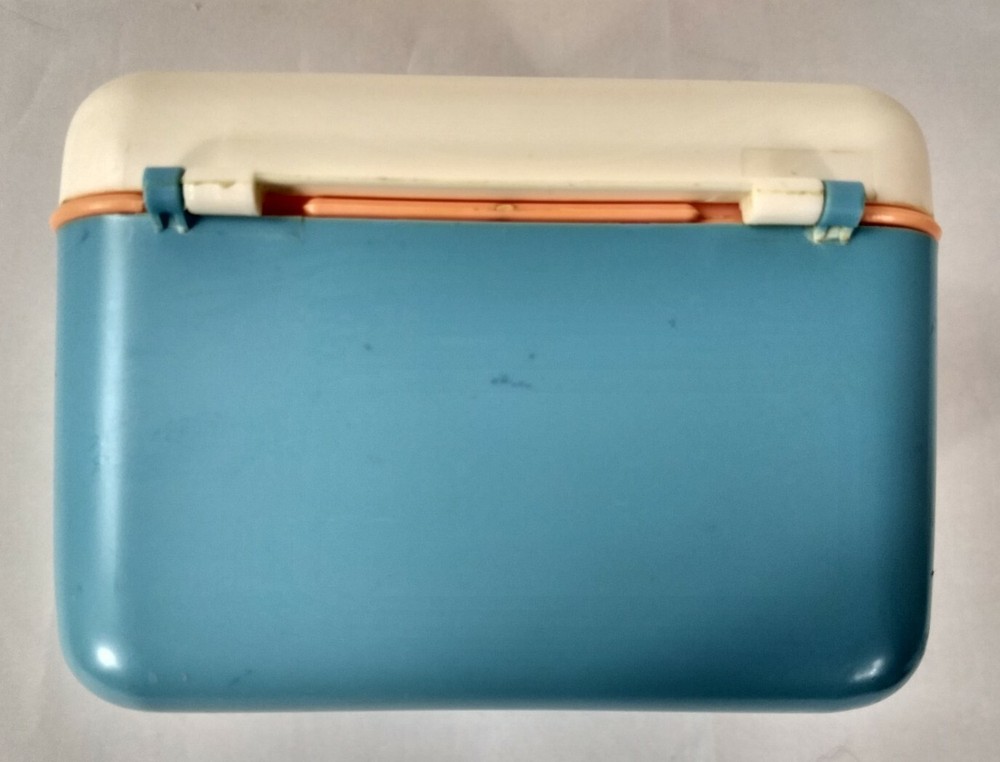 Vintage Childs Sewing Box Plastic with Insert Crafting Needlepoint Thread Holder
