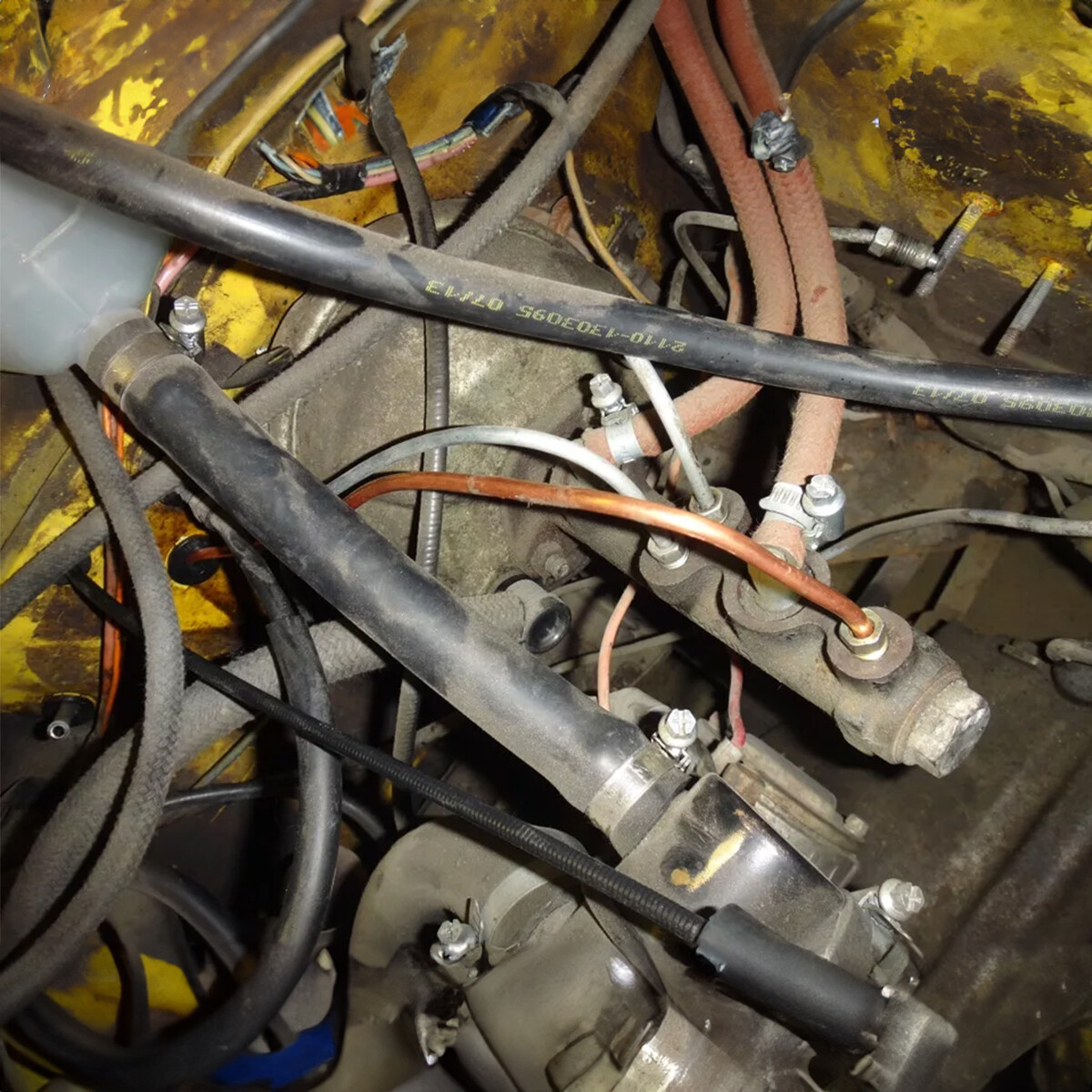 Brake Line Tubing Kit Copper Nickel 25 Ft Coil Roll 1/4'' OD with 16 Fittings