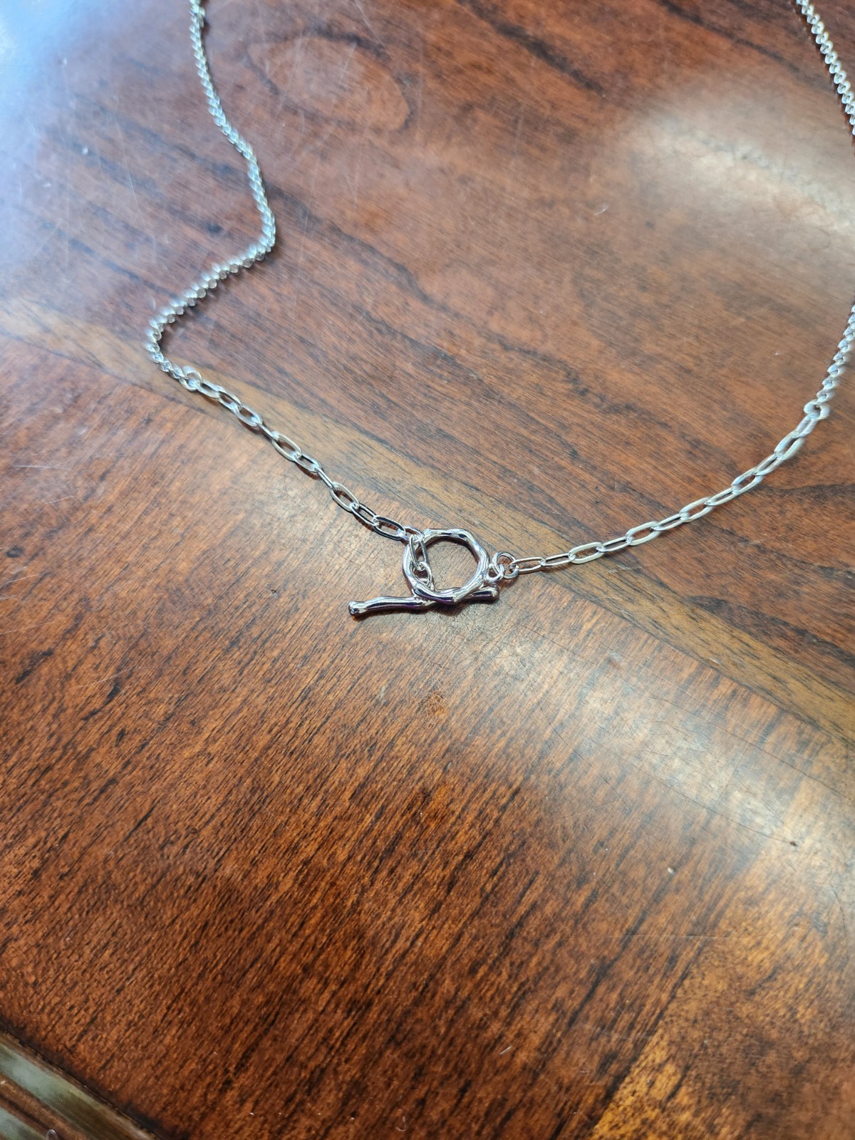 Silver 925 Toggle Clasp 17" Necklace (rm.m-oo)