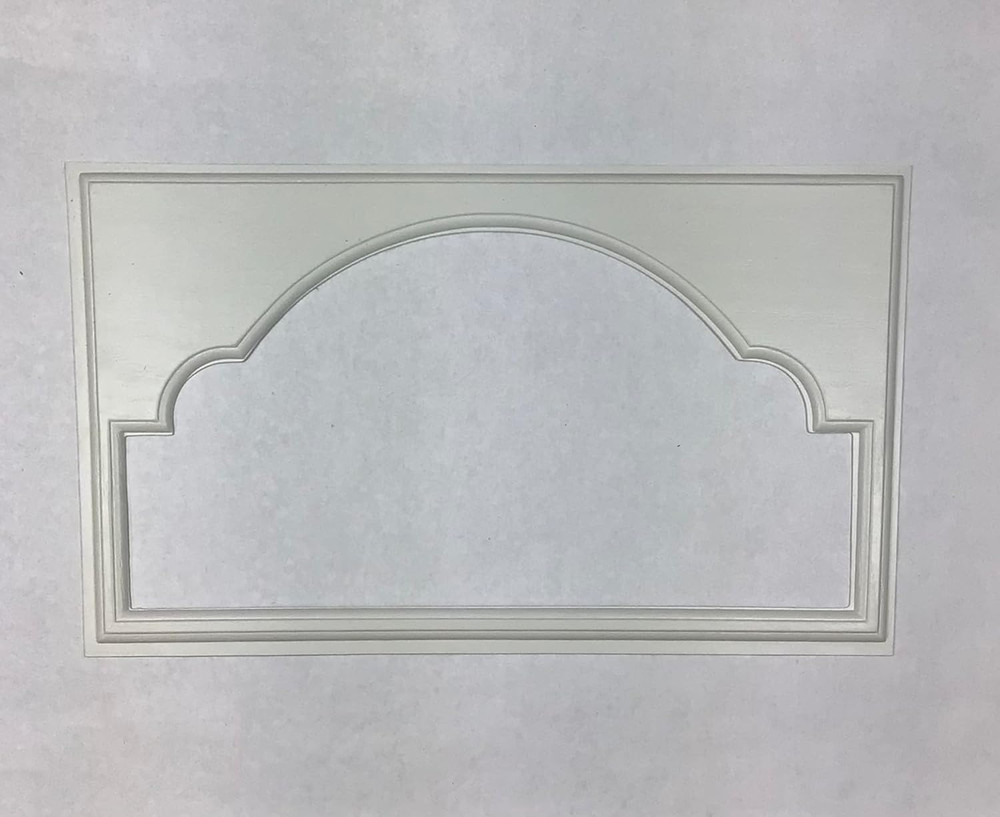 Cathedral Short Panel Replacement Decorative Inserts - White 18.5" X 11" Mullion