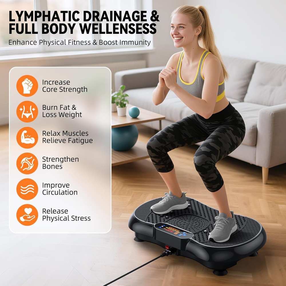 Vibration Plate Exercise Machine 2025 Upgraded Vibrating Plate for Lymphatic Dra