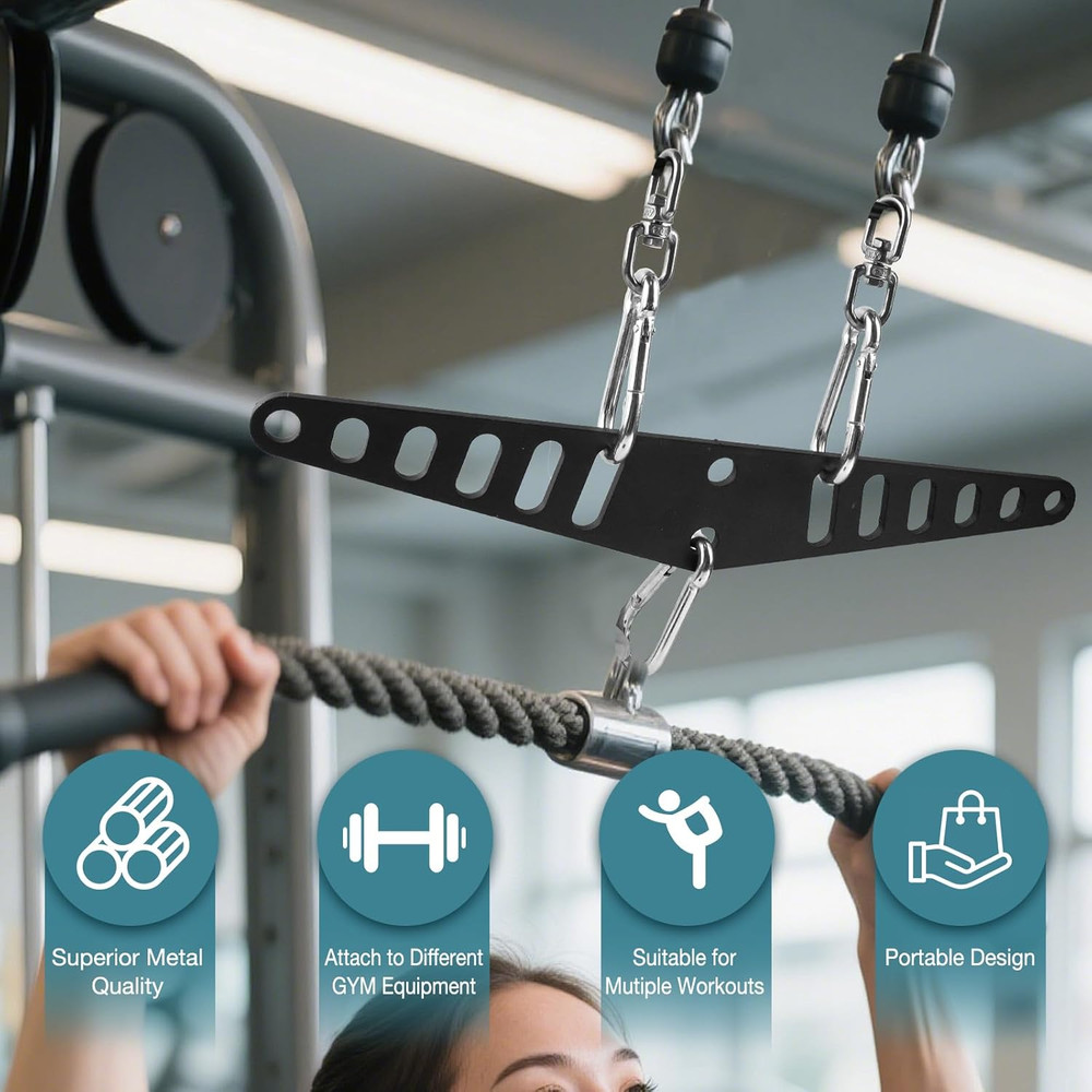 Professional Multi-Grip LAT Pulldown Bar for Home Gym Cable Systems