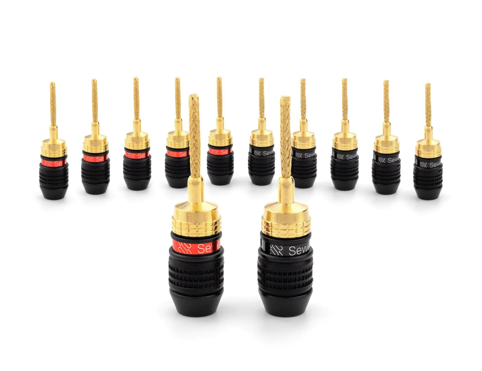 Deadbolt Flex Pin Banana Plugs for Spring Loaded Speaker Terminals