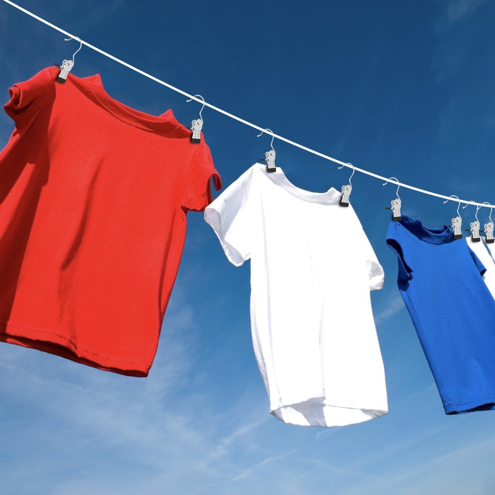 24 Pack Hanger Clips, Multi Function Clip Hooks, Laundry Hanging Hooks Clips,...