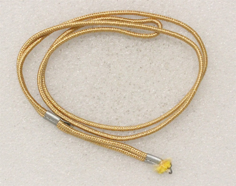 Original WWII Rayon Dog Tag Chin/Cord - buff, Quartermaster