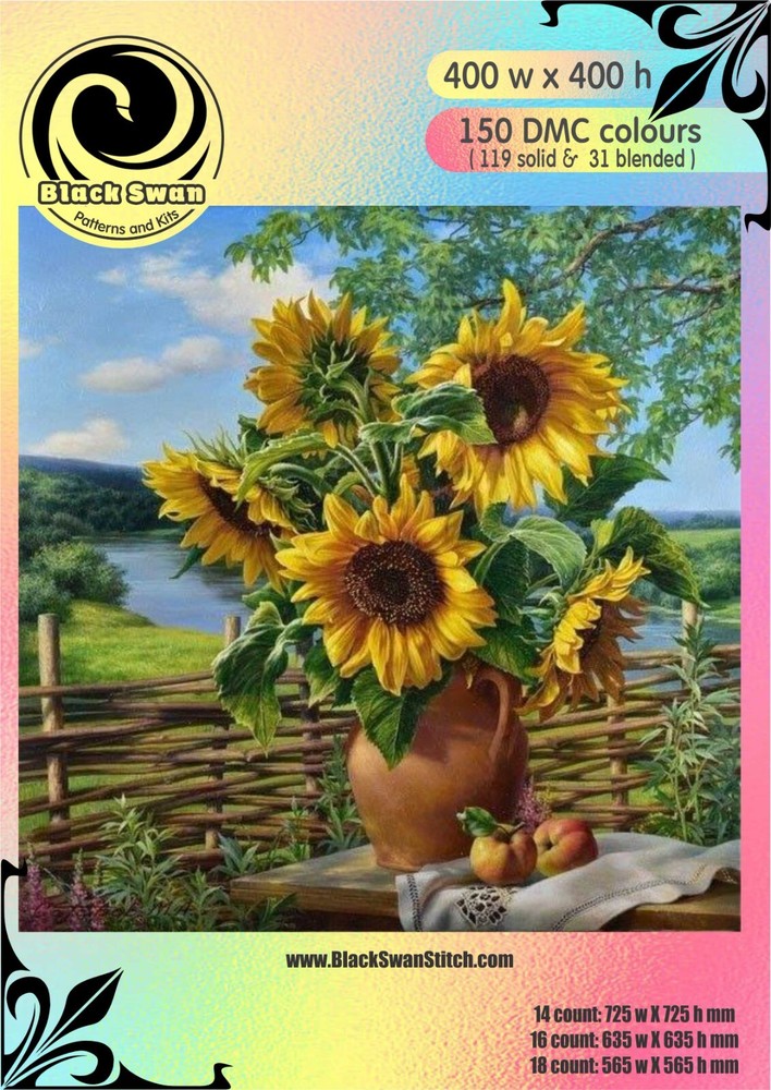 Sunflower 1238 - Chart Counted Cross Stitch Pattern Xstitch