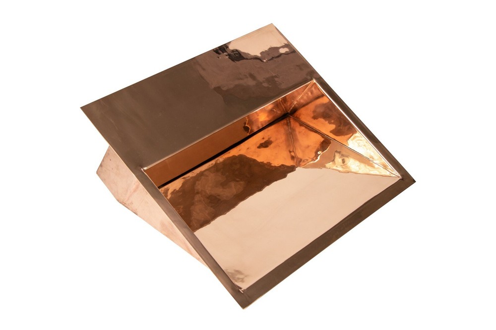 Handcrafted Undermount Plain Copper Bathroom Sink: 22x19" Rectangular, 17 Gauge