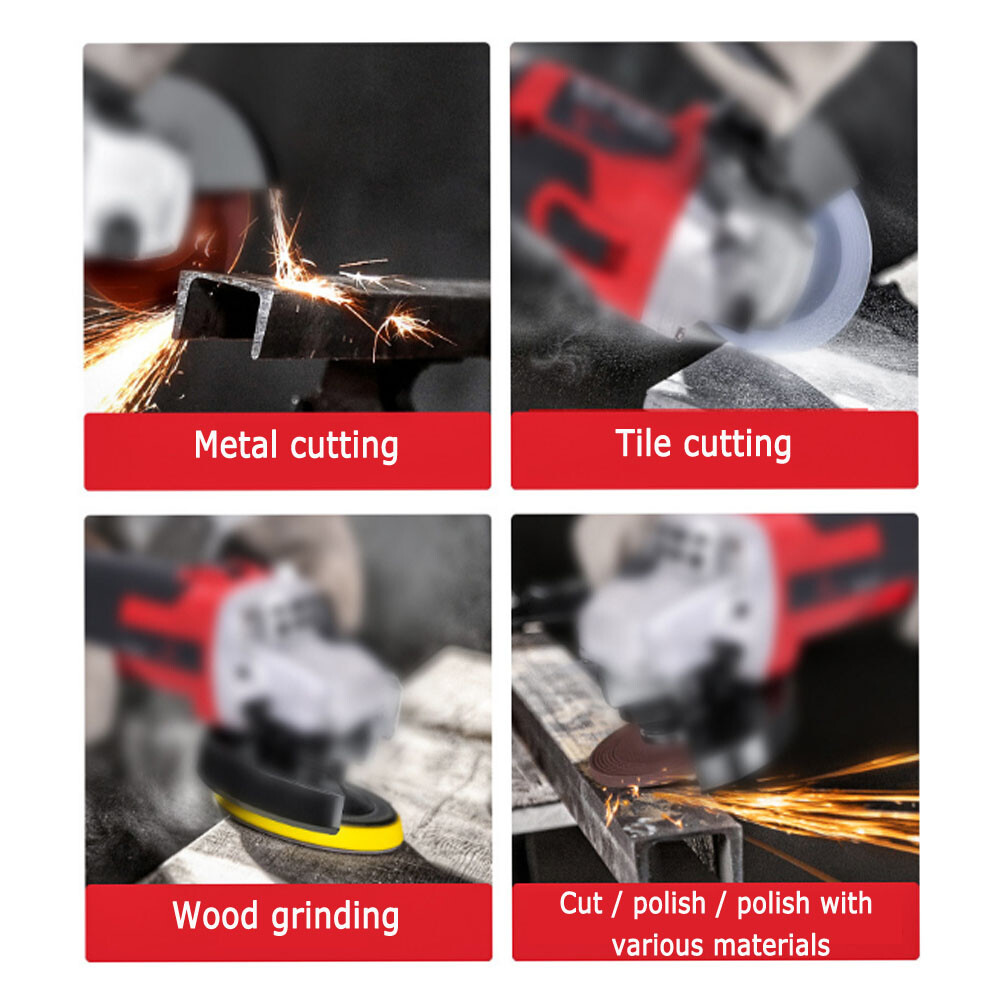 Angle Grinder Mini Cordless Brushless Polishing Grinding Machine Home Tool