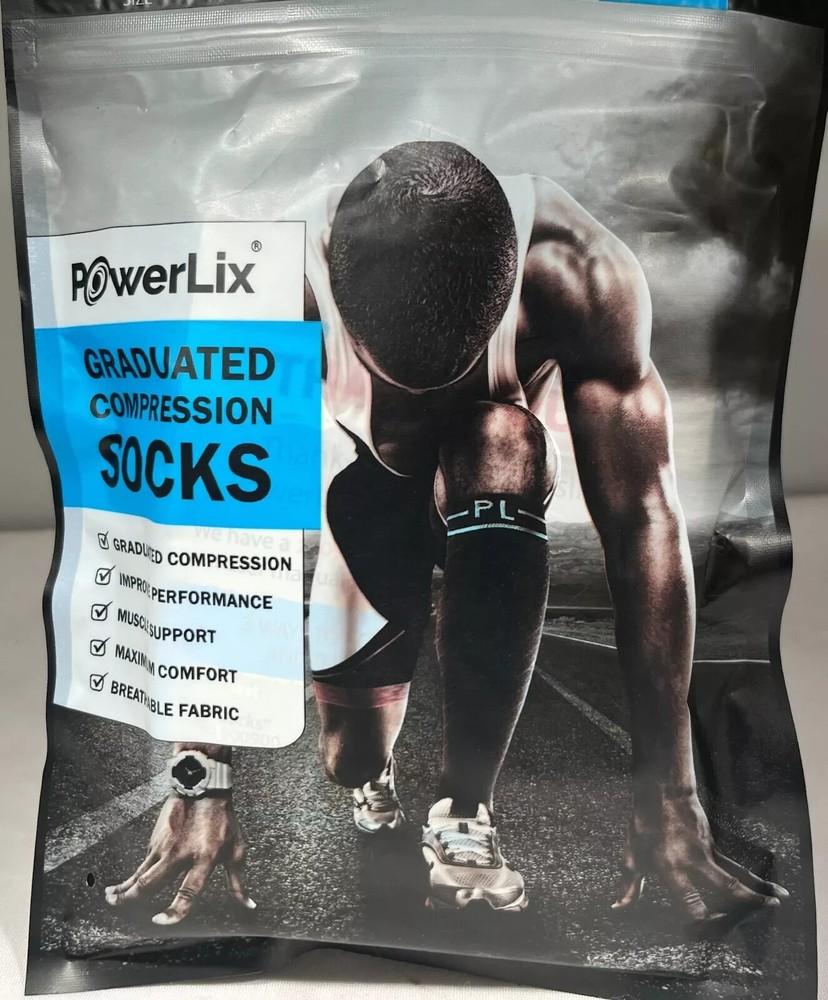 PowerLix Graduated Compression Socks, 1 Pair - small /meduim