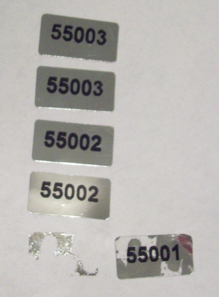 Silver Adhesive Number Labels 200-1000 Pack