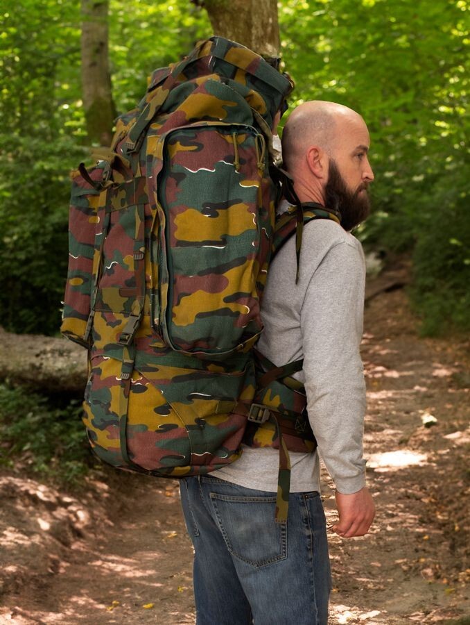 BELGIAN MILITARY 110L JIGSAW CAMO RUCKSACK
