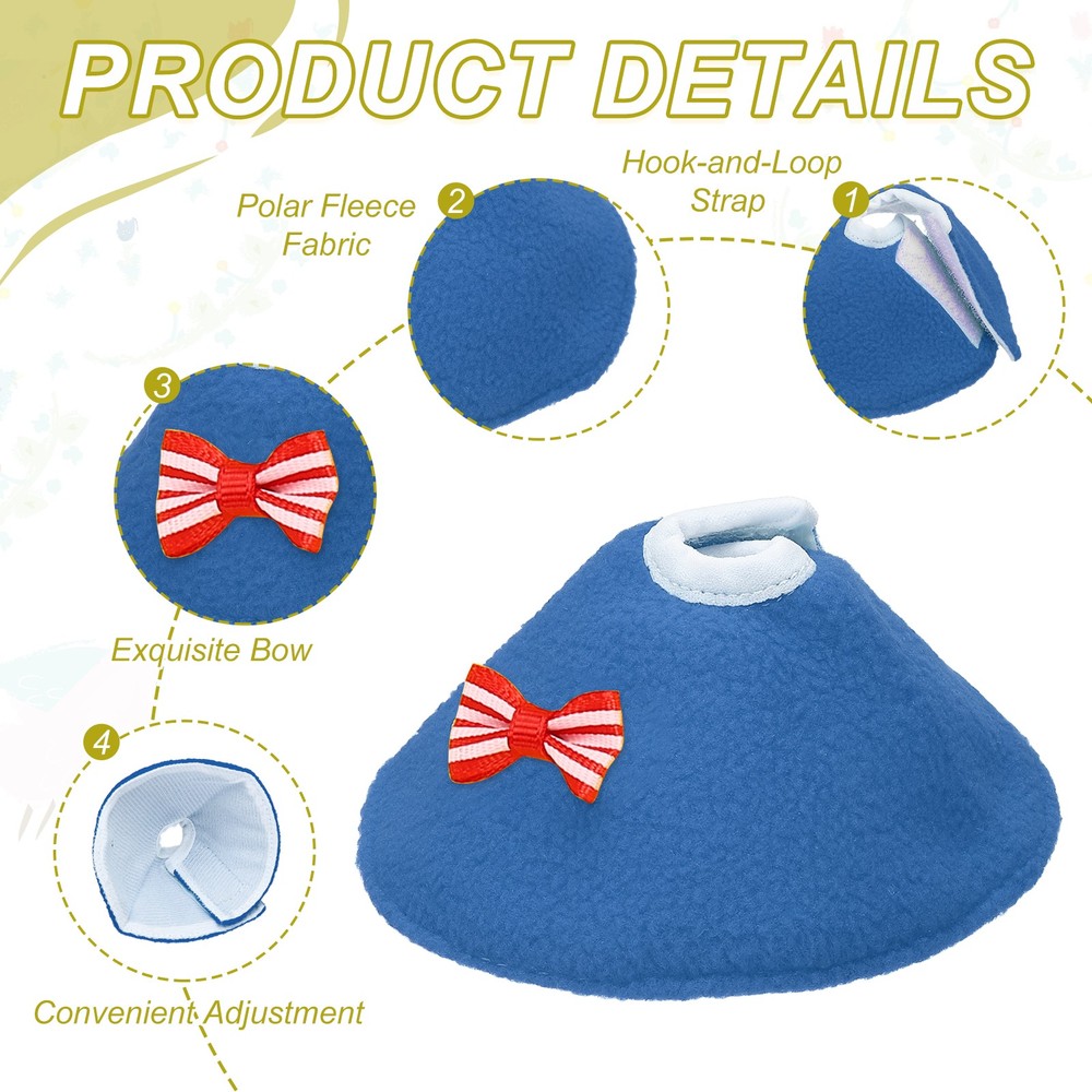 Bird Collars Bird Cone Collar Protective Cones (Blue, M, 3 Pcs)