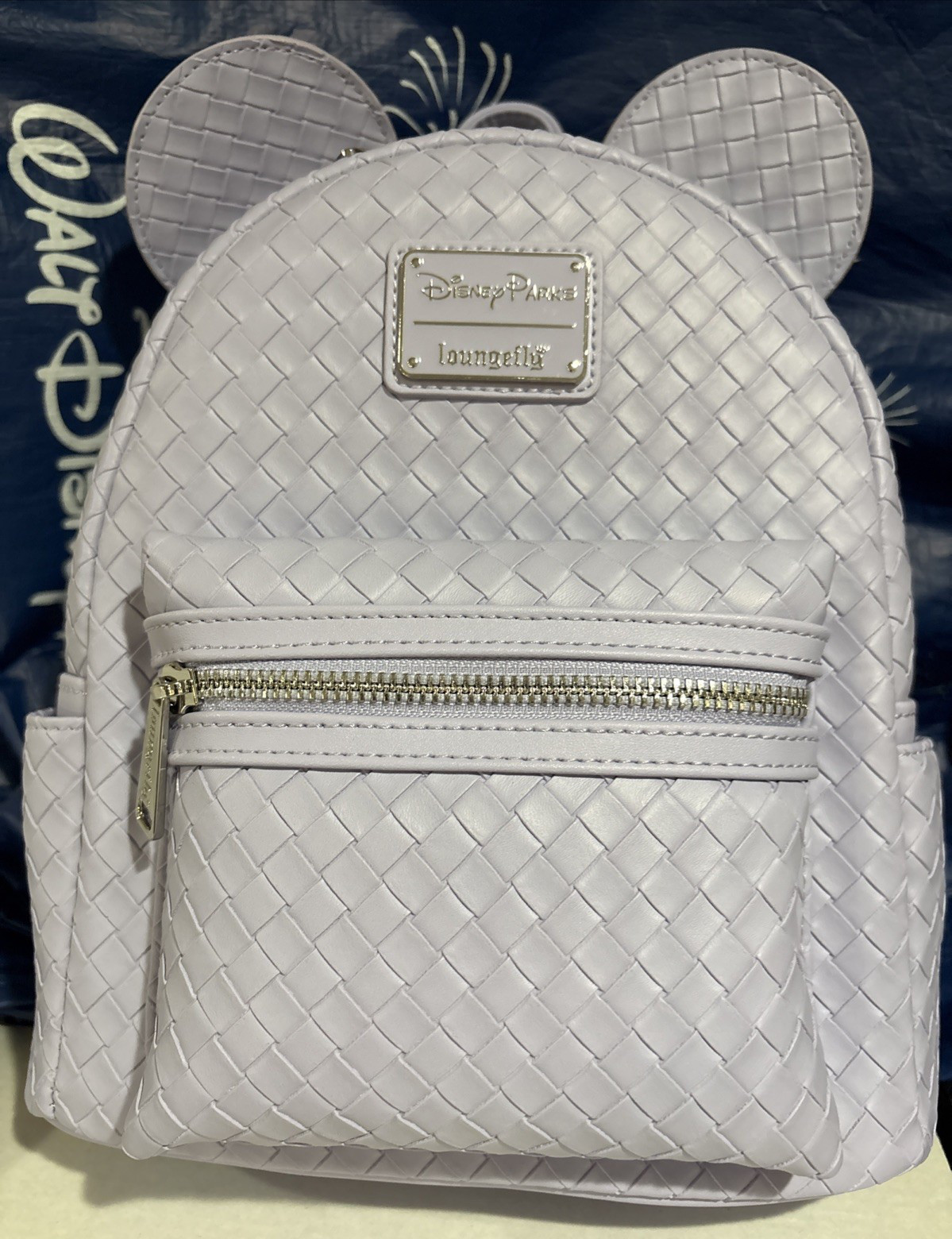 Disney Parks 2026 Mickey Mouse Lavender Woven Loungefly Mini Backpack 🔥🌟