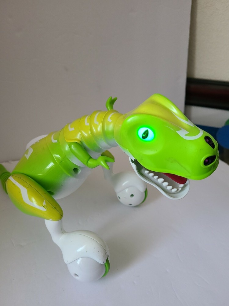 Zoomer Interactive T-REX Remote Controlled Robotic Dinosaur T-Rex Green/White.