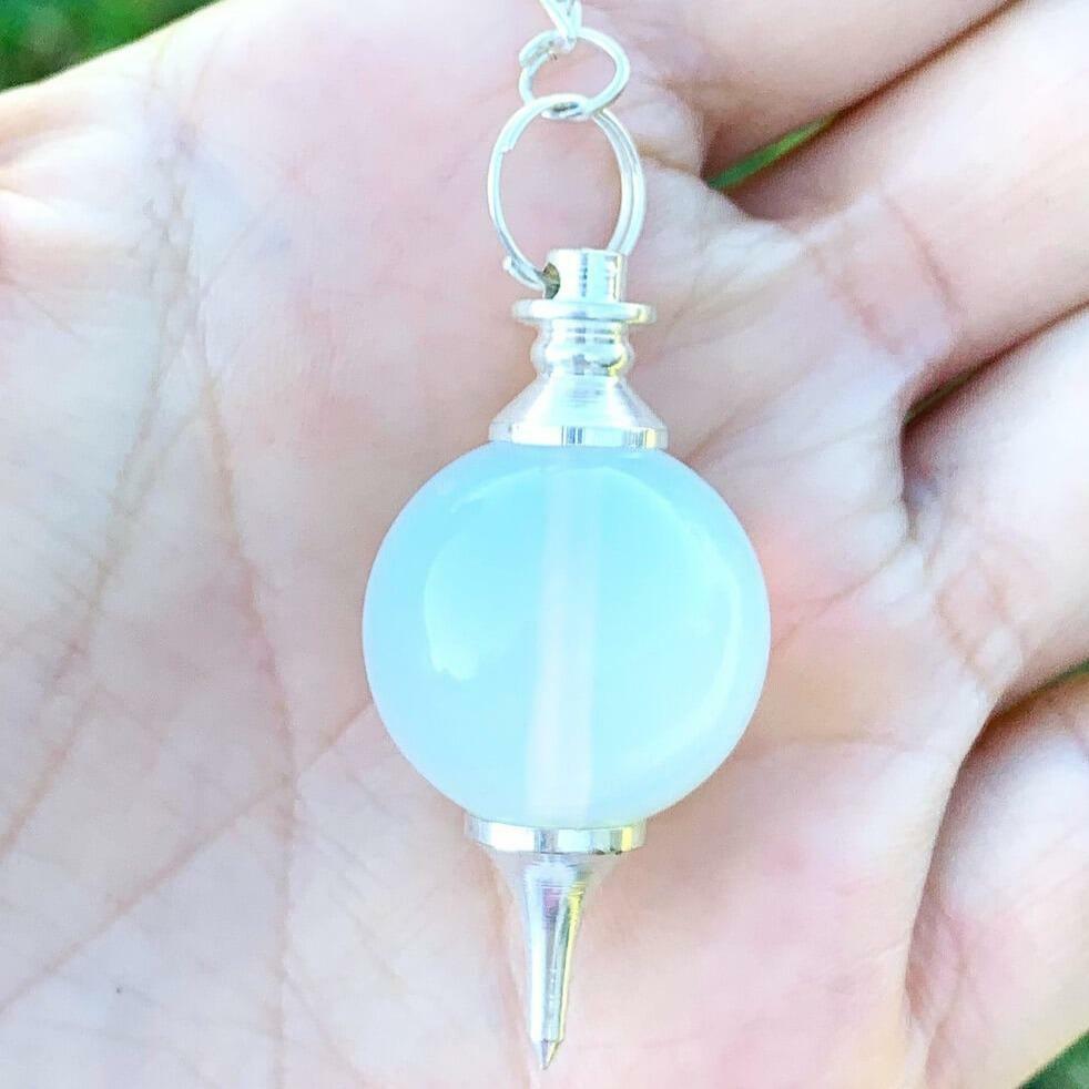 Opalite Stone Sphere Pendulum