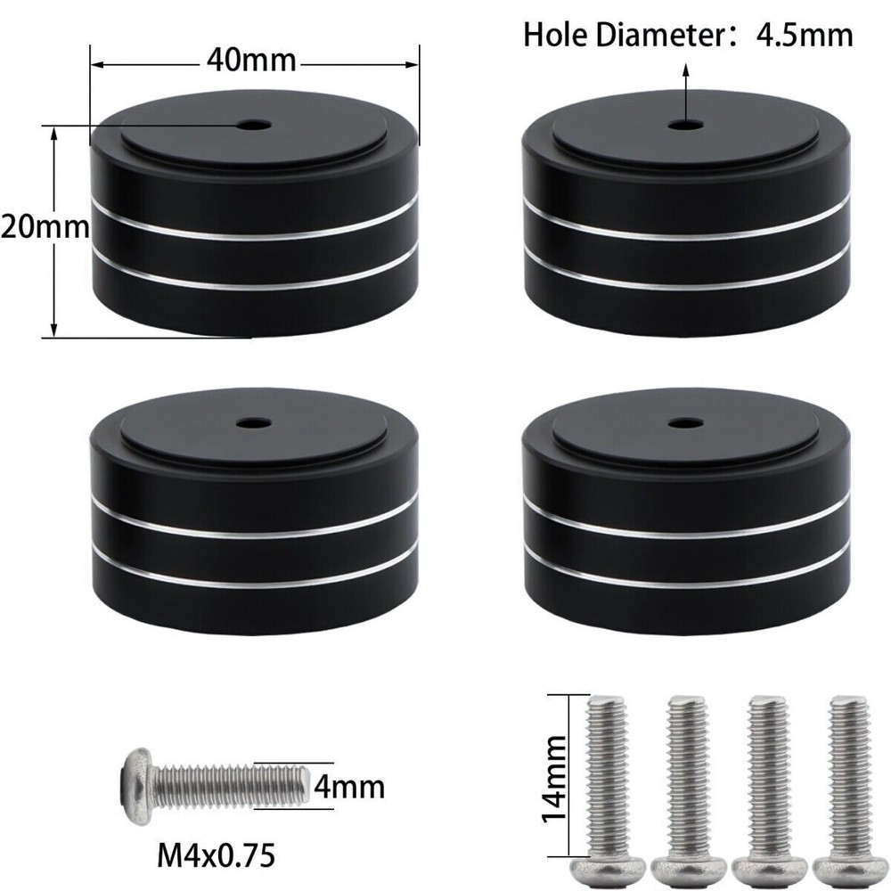4PCS HiFi Amplifier Isolation Feet Speaker Base Pad Turntable Player Protector