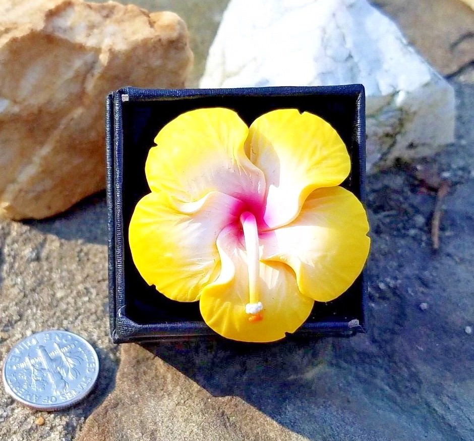 REURPOSED/RECYCLED BRIGHT FLOWER RING OOAK!!