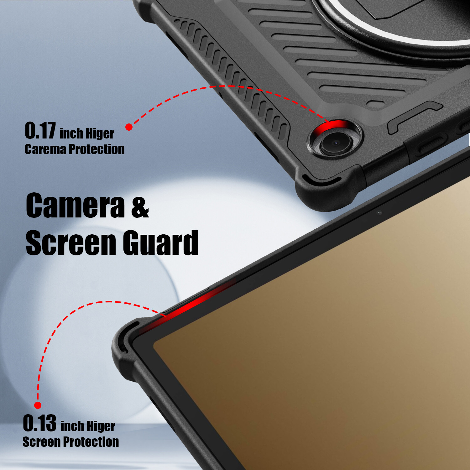 360° Rotatable Tablet Case Cover For Samsung Galaxy Tab A11+ Screen Protector