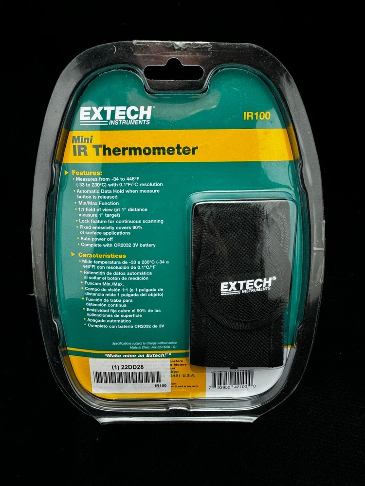 Extech IR100 Mini IR Thermometer, Measures Temperature