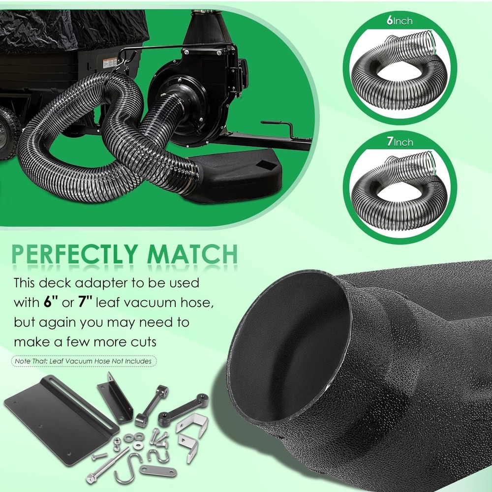 Leaf Vacuum Bagger Universal Deck Boot Chute 62468 Mow-N-Vac Adapter