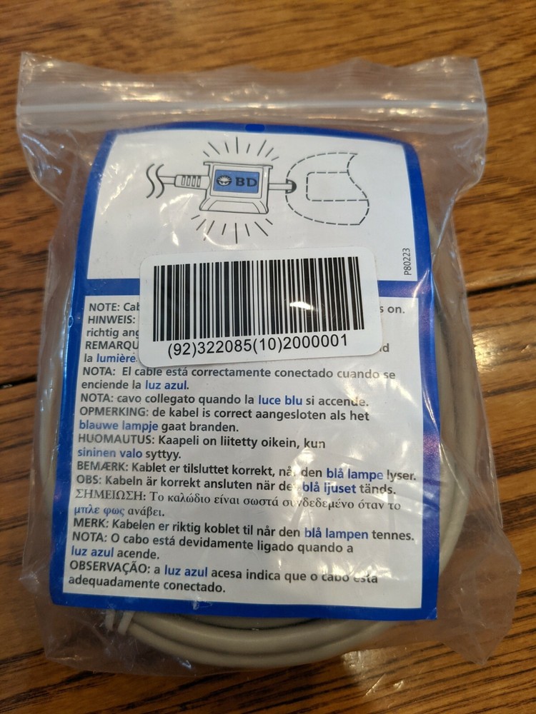 OEM BD Blood glucose meter replacement USB interface cable #322085