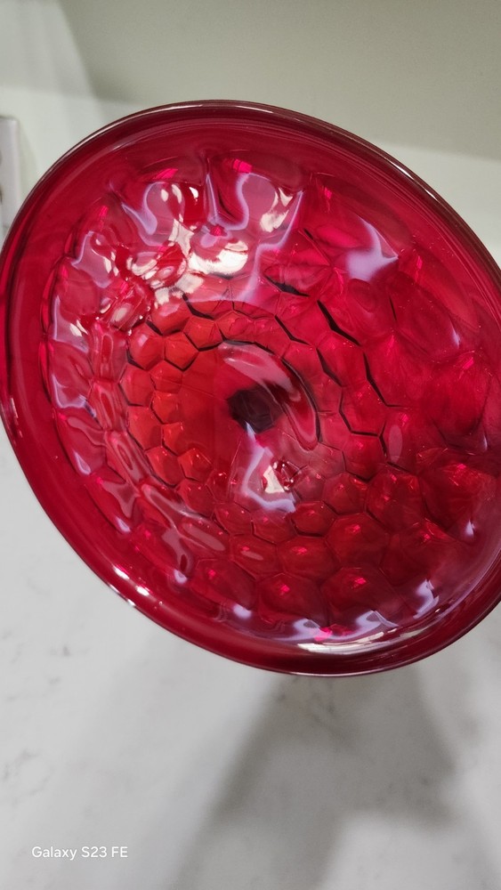 Vintage Viking Ruby Red Georgia Cake Stand Plate