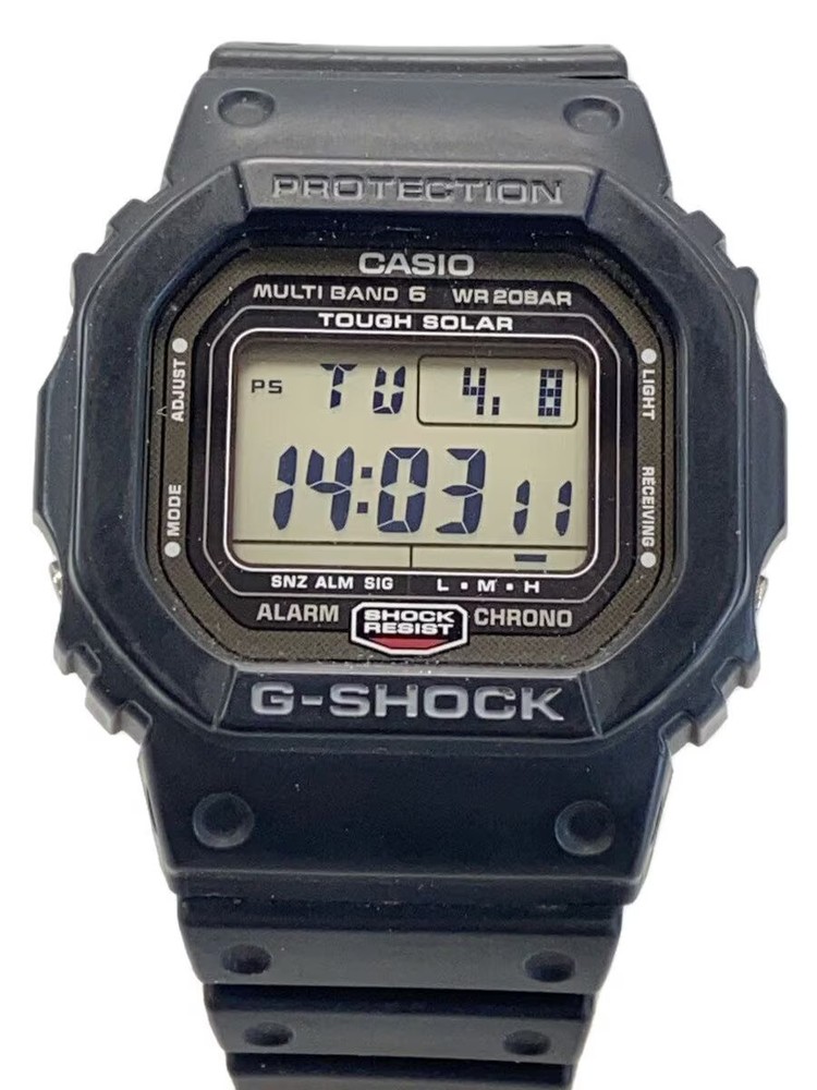 CASIO Solar Watch G SHOCK Digital Rubber BLK BLK