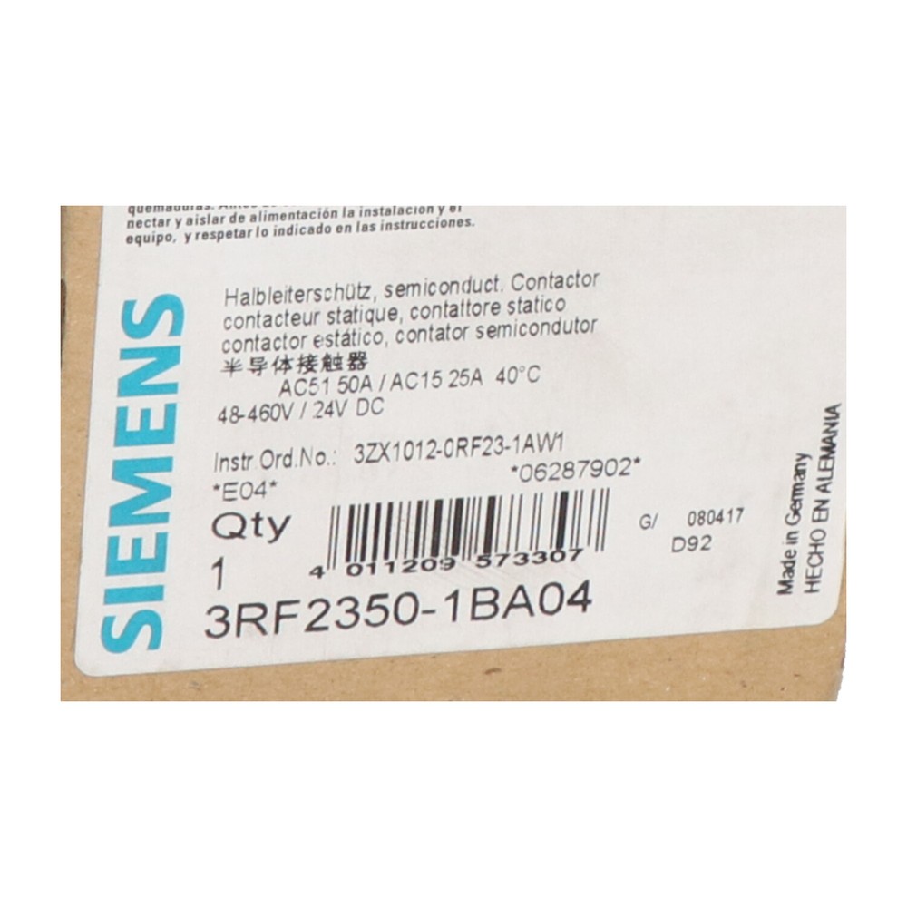 Siemens 3RF2350-1BA04 Solid-state contactor 1-phase NEW NFP