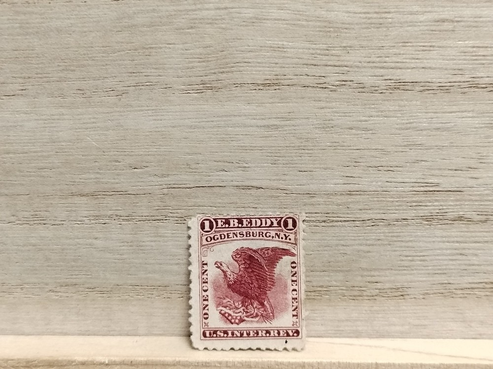 1 Cent Carmine E.B. Eddy Stamp RO-75d