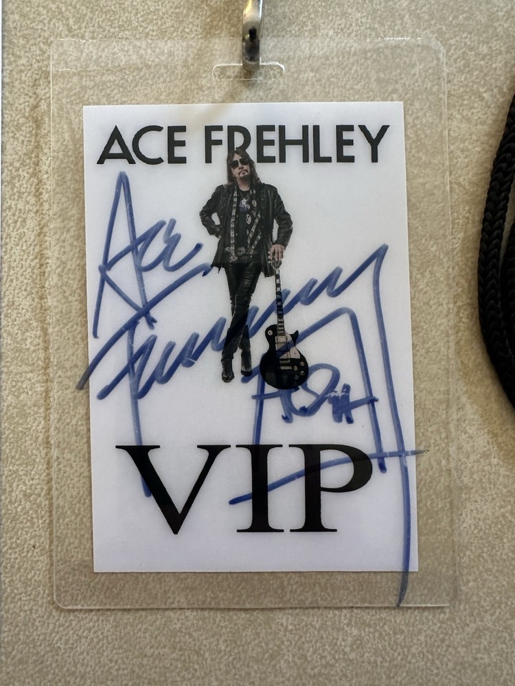 Ace Frehley Signed VIP Backstage Pass Kiss