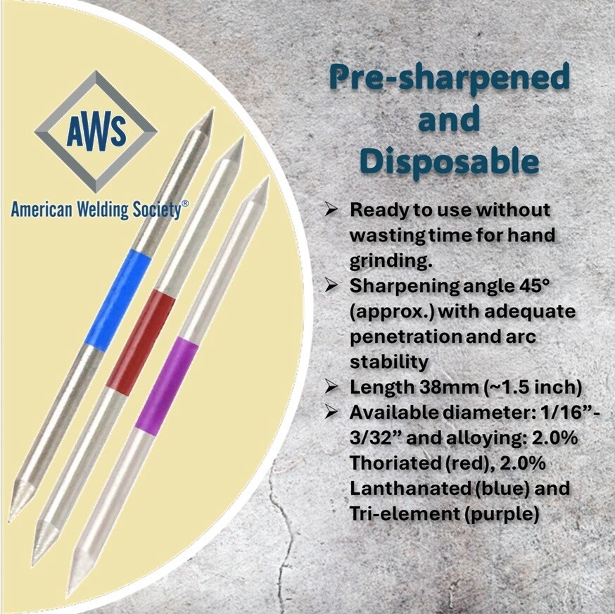 WeldingCity® 5-pcs TIG Welding Torch Stinger Disposable Tungsten Electrodes