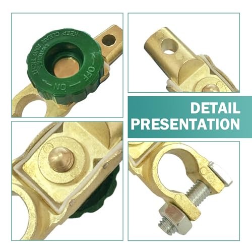 Battery Disconnect Switch, Quick Disconnect Battery Cut Off Switch, 2 PCS Green