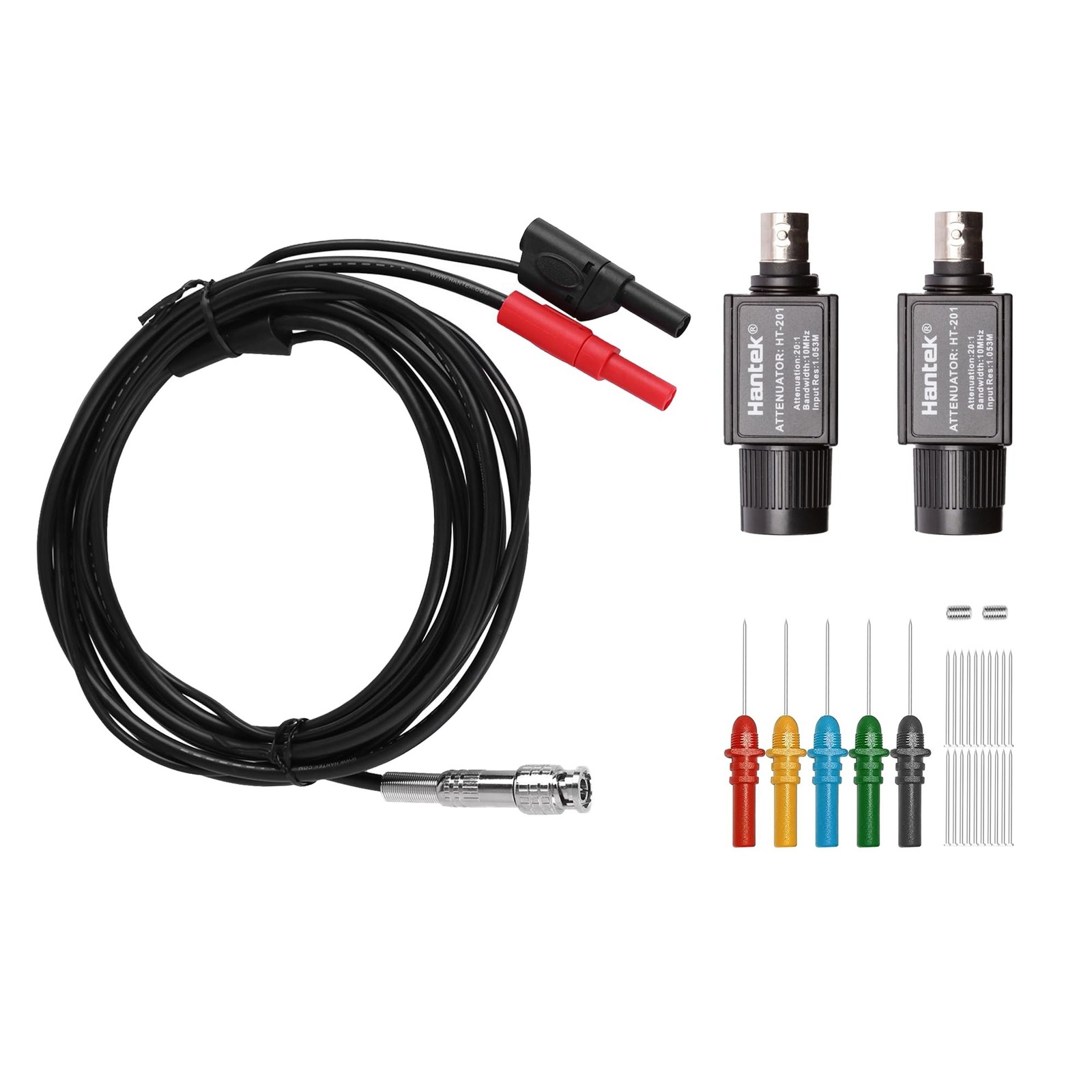 Hantek Oscilloscope Accessory Set 20:1 Attenuator with Auto Test Leads and Ac...