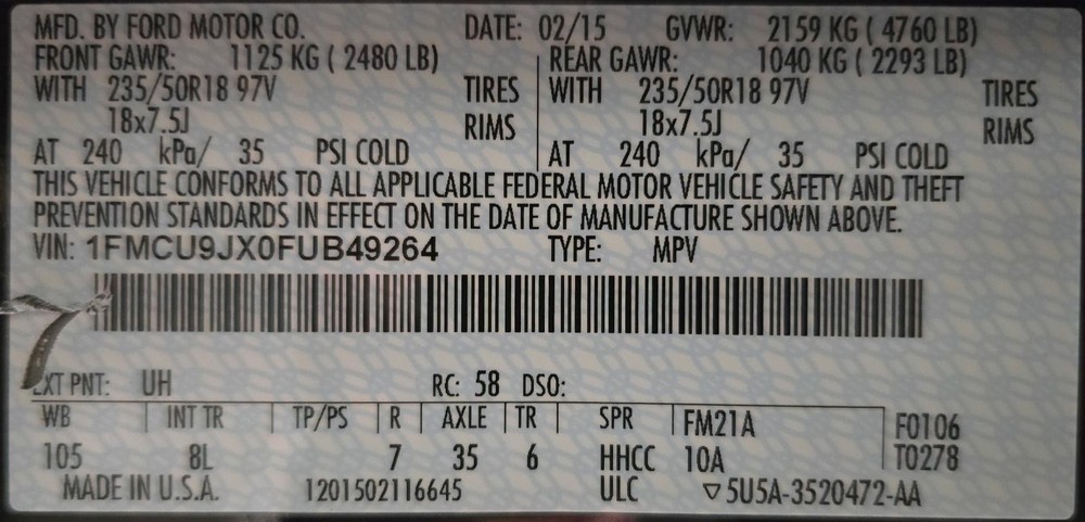 Used A/C Selector Switch fits: 2015 Ford Escape Front automatic temperature cont