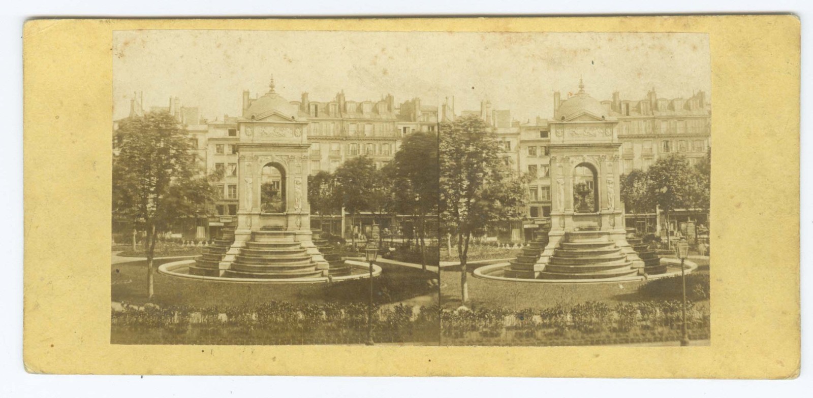 G2232~ FRANCE – Paris Fontaine des Innocents c.1850s/60s Paris Stereoview