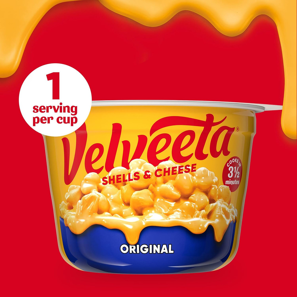 Shells & Cheese Original Microwaveable Shell Pasta & Cheese Sauce, 8 Ct Box, 2.3