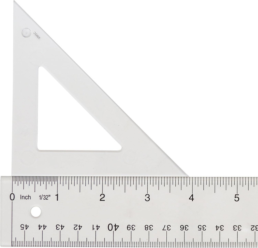 Styrene Triangle, 4", 45/90 Degree, Transparent (S450-4)