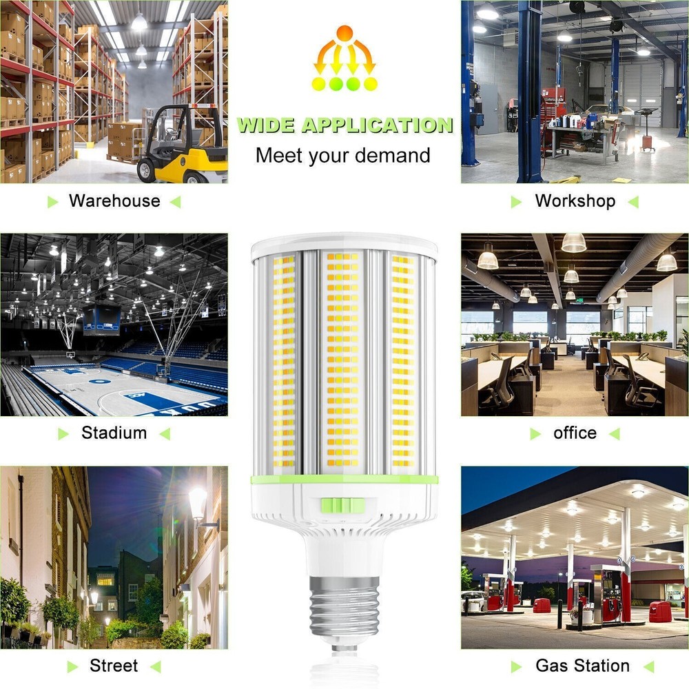 150W LED Corn Light Bulb E39 Mogul Base, Warehouse High Bay Lights djustable CCT