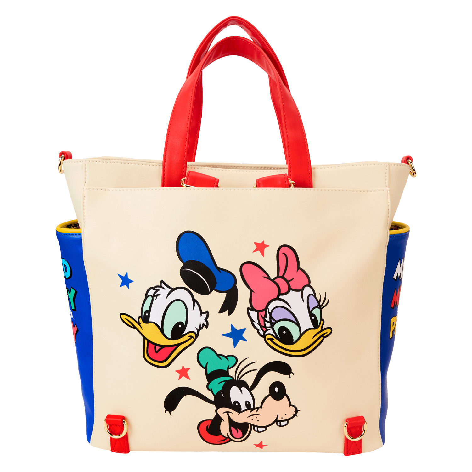 NEW Disney Loungefly Backpack Tote Crossbody Mickey & Friends Convertible Bag