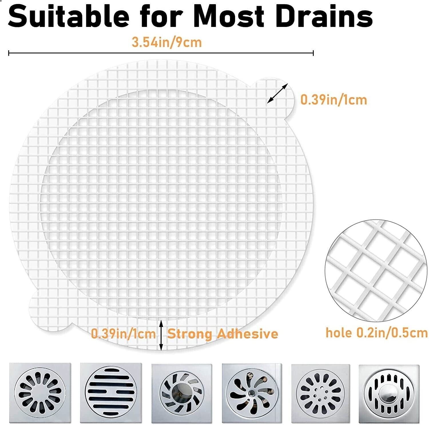 Disposable Shower Drain Hair Catcher Mesh Sticker Strainers