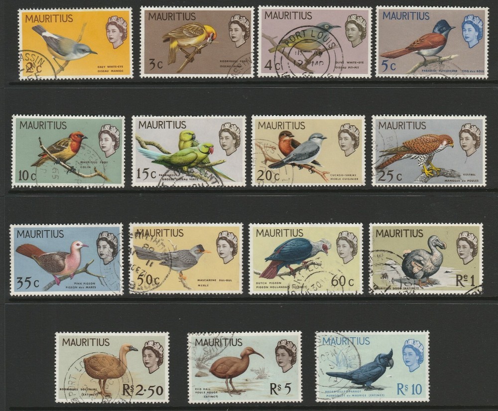 Mauritius 1965 Complete set SG 317-331 Fine used.