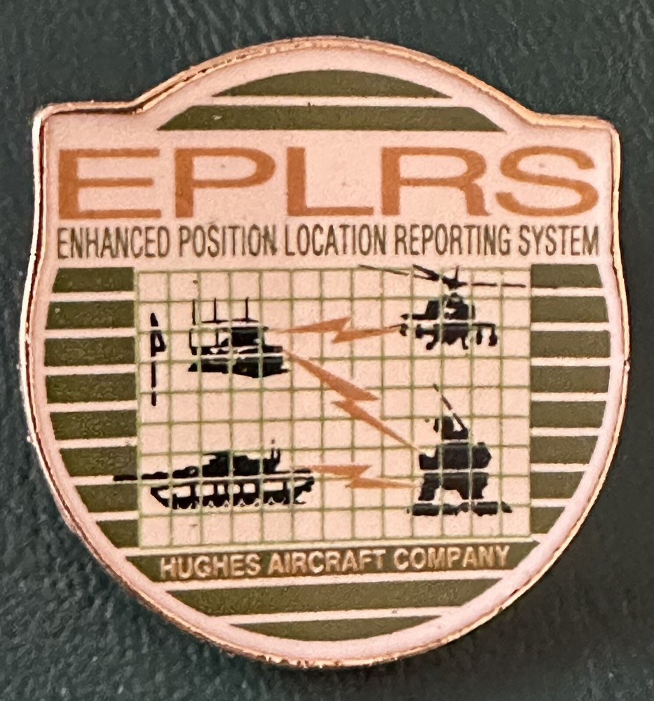 EPLRS Enhanced Posit on Location Reporting System Hughes Air Lapel Hat Pin [P]