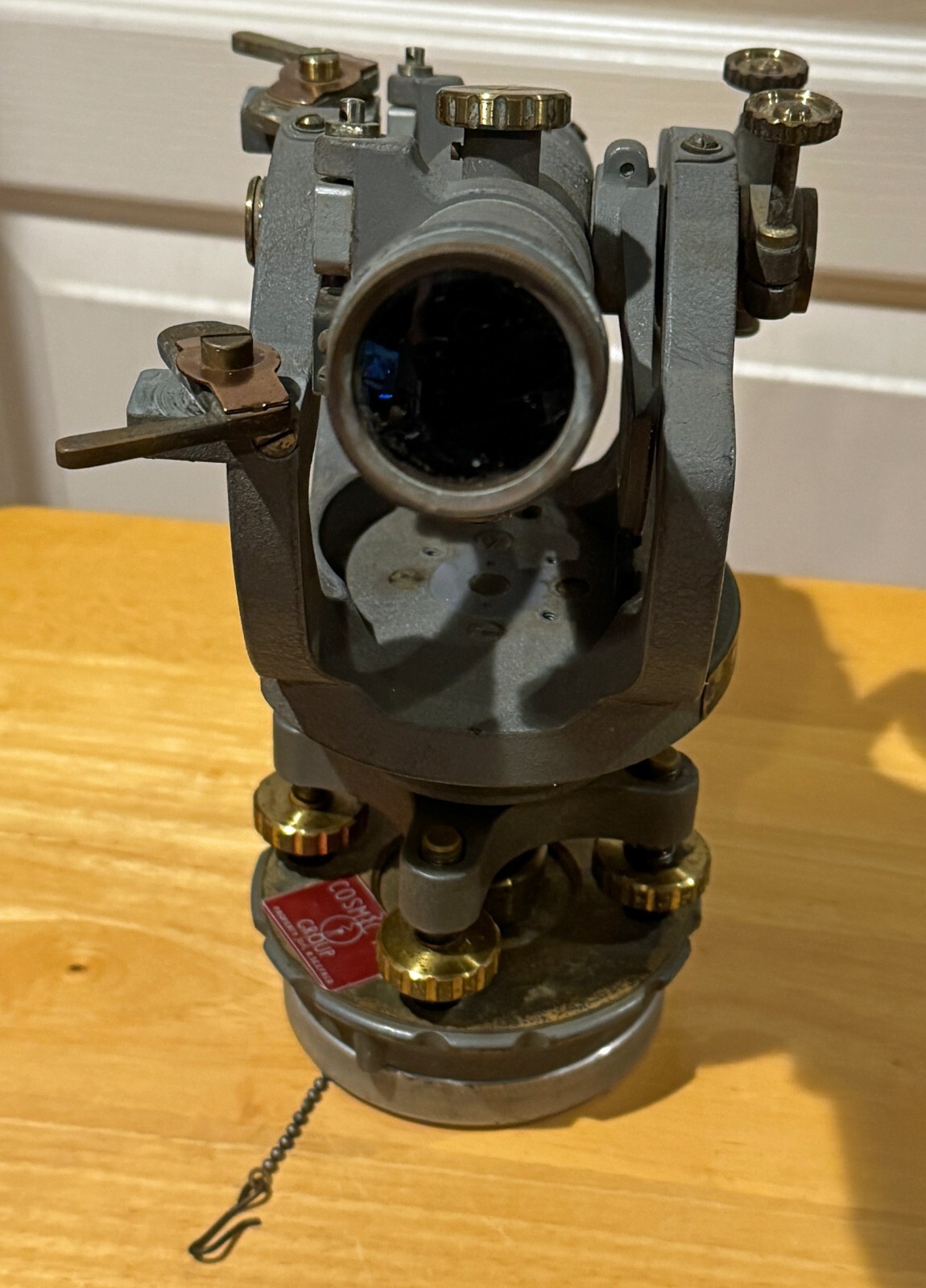 Vintage - David White - IMPROVED Surveying TRANSIT low serial #- w old wood box